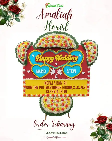 Papan Bunga Pernikahan Tlemang